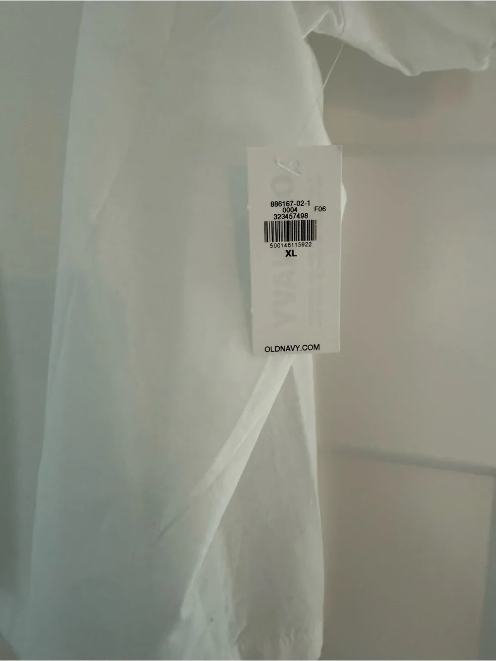 Old Navy White Button-Front Peasant Top